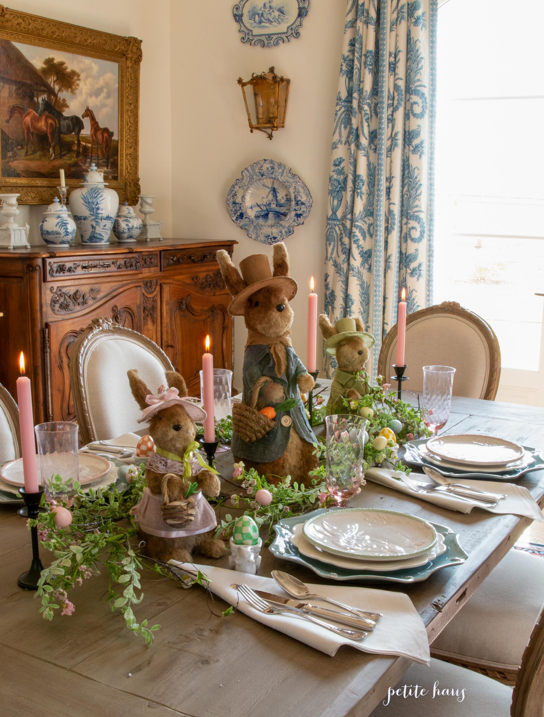 Easter Bunny Spring Table Setting - Petite Haus